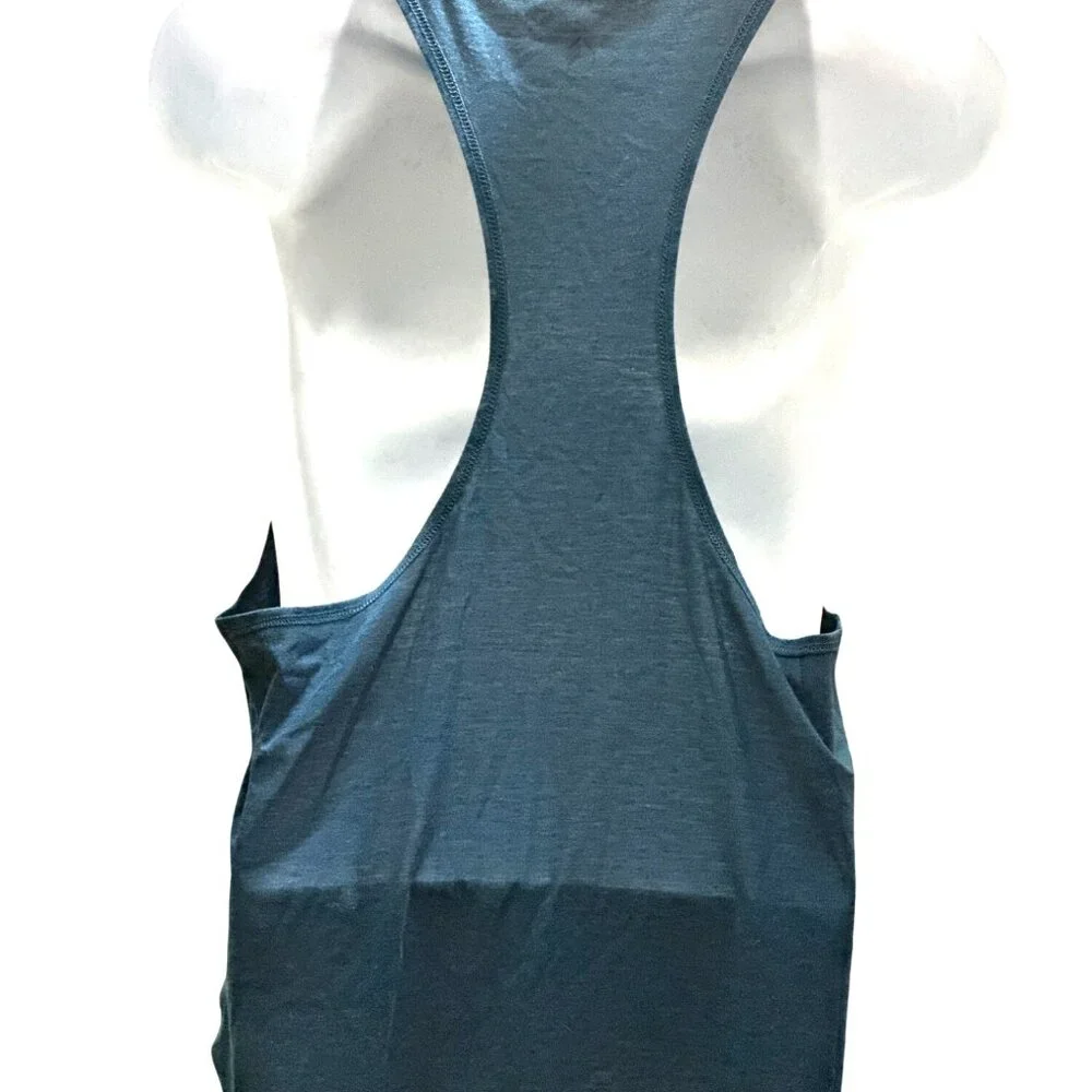 Icyzone Tank Top Teal Blue Racerback Side Cutouts Workout Mens Size Large - Picture 3 of 7